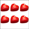 Heart shape Candles - 6 pieces - Click here to View more details about this Product